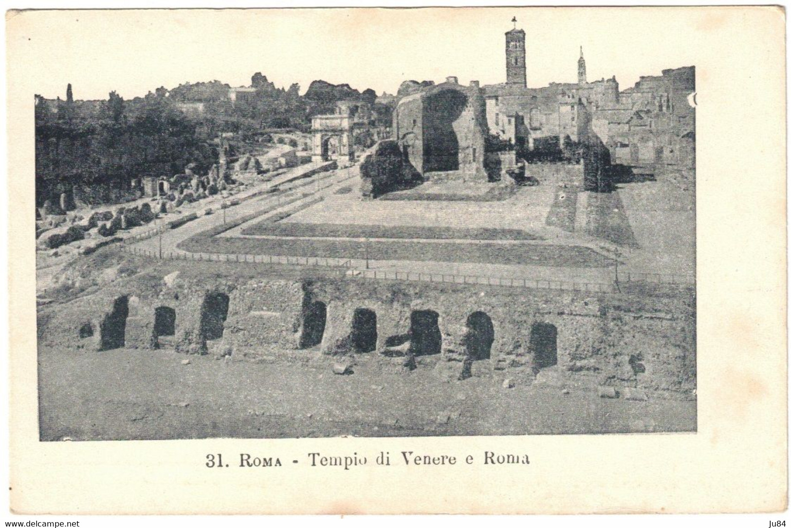 Italie - Italia - Rome - Roma - Tempio di Venere e Roma - Carte postale vierge