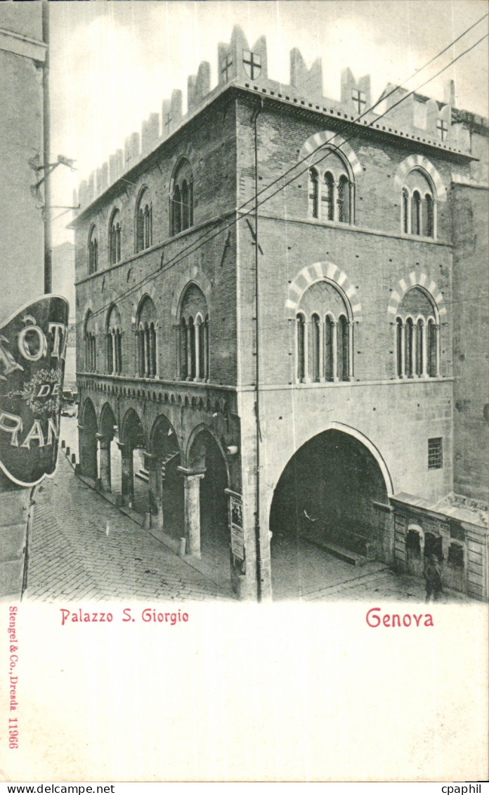 Italie Italie CPA Genova Palazzo S Giorgio
