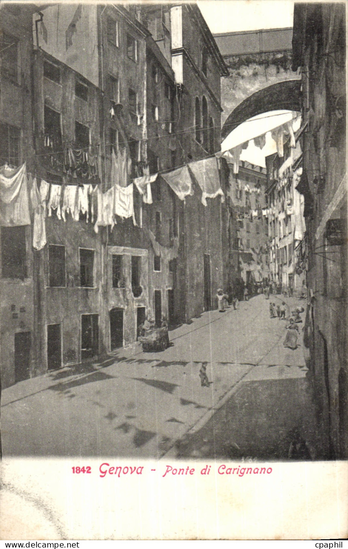 Italie Italie CPA Genova Ponte di Carignano