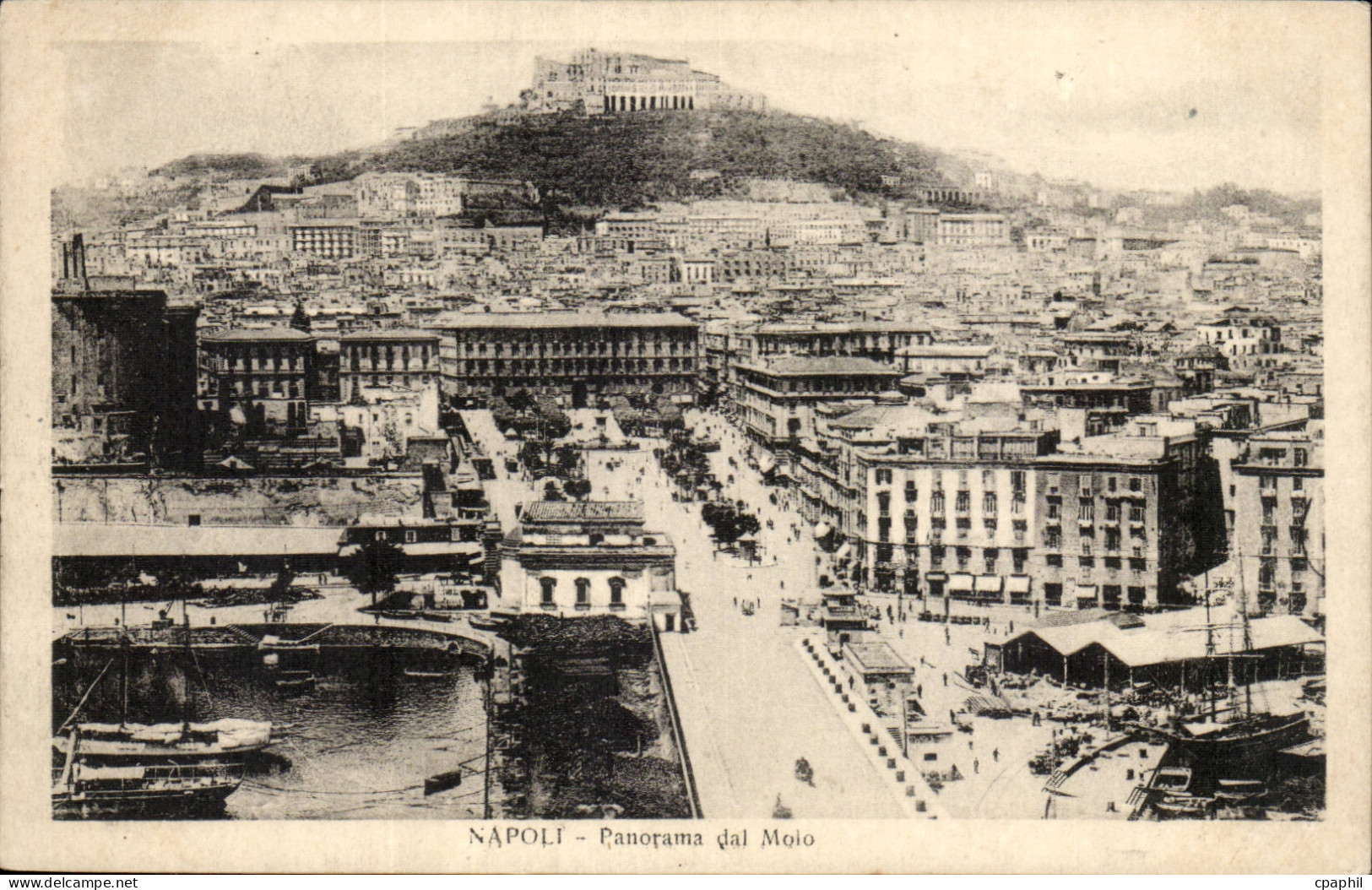 Italie Italie Napoli CPA Panorama dal Molo