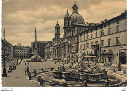 POSTAL   ROMA  -ITALIA  - NAVONA SQUARE  -(PLAZA NAVONA)