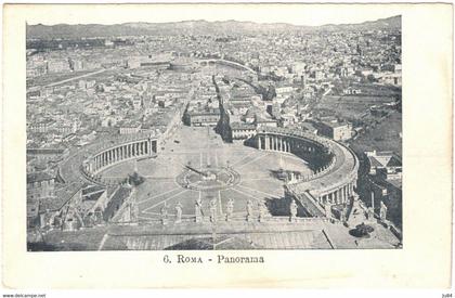 Italie - Italia - Rome - Roma - Panorama - Carte postale vierge