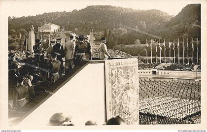 de72 cartolina  fascismo roma citta' saggi ginnini al foro mussolini