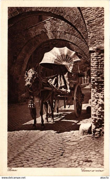 CPA ROMA Carro a vino ITALY (551698)