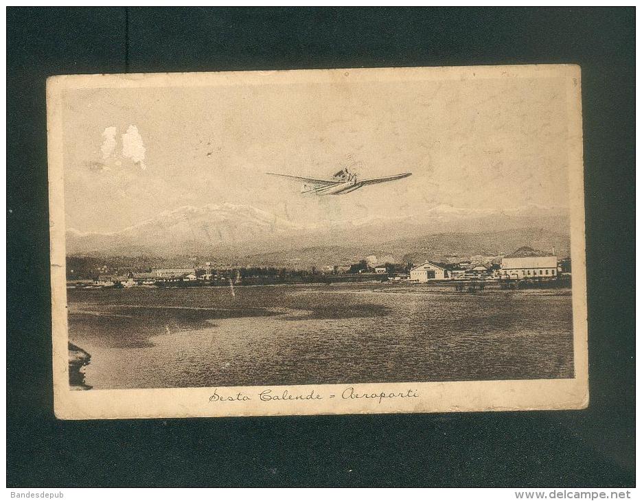Italie - Sesto Calende - Aeroporti ( aéroport airport avion en l'état)