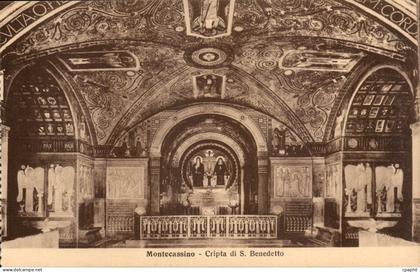 Italie Italia Badia di Montecassino CPA Cripta di S Benedetto