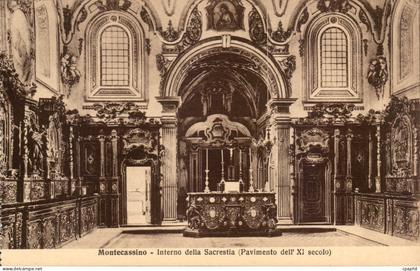 Italie Italia Badia di Montecassino CPA Interno della screstia (pavimento dell 11 secolo)