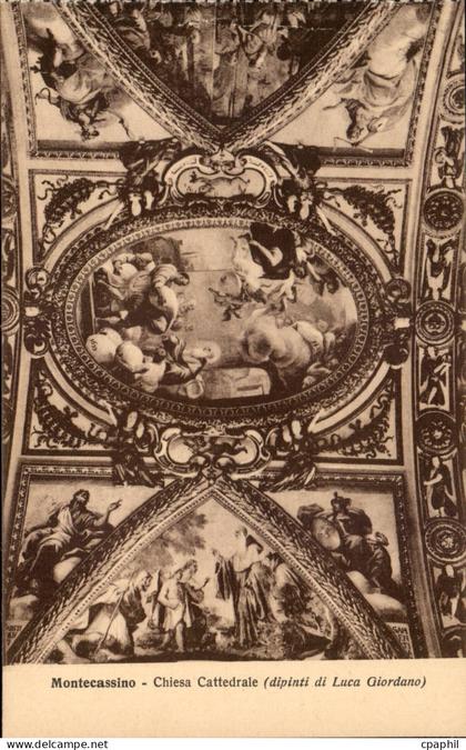 Italie Italia CPA Montecassino Chiesa cattedrale (dipinti di Luca Giordano)