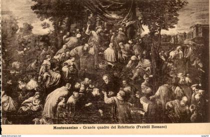 Italie Italia CPA Montecassino Grande quadro del Refettorio (Fratelli Bassano)
