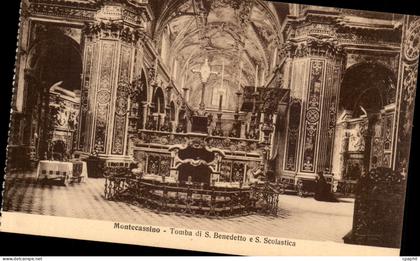 Italie Italia CPA Montecassino Tomba di S Benedetto e S Scolastica
