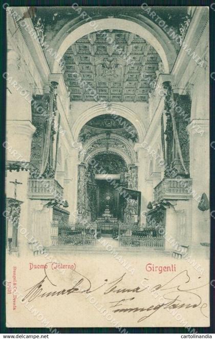 Agrigento Girgenti cartolina XB1608