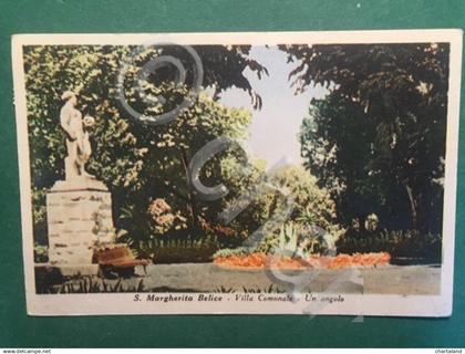 Cartolina S. Margherita Belice - Villa Comunale - Un Angolo - 1942 ca.