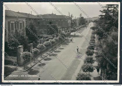 Alessandria Valenza Via Alessandria foto FG cartolina B1875