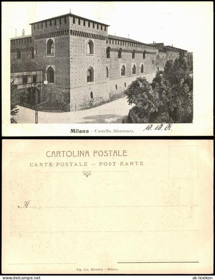 Cartolina Mailand Milano Castello Sforzesco. 1904