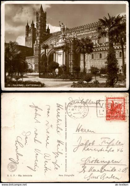 Cartoline Palermo Palermo (Palermu) CATTEDRALE - Fotokarte 1938