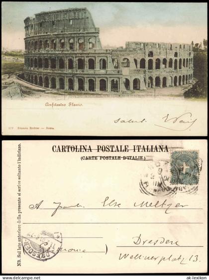 Cartoline Rom Roma Kolosseum Colosseo Amphitheatrum Flavium 1901