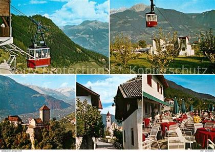 Dorf Tirol Berg Talstation Hochmut Seilbahn Schloss Dorf