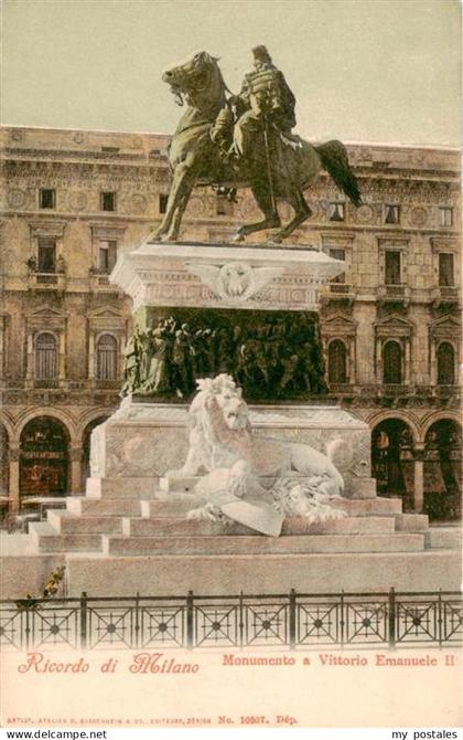 Milano Mailand IT Ricordo di Milano Monumento a Vittorio Emanuele II