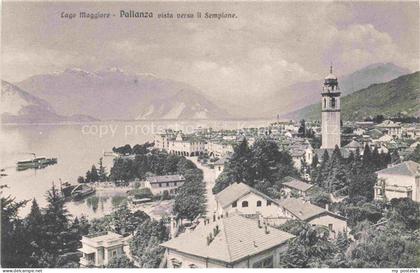 Pallanza Lago Maggiore Piemonte IT Lago-Maggiore Kirchturm Panorama Sempione Dam