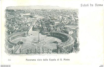 POSTAL   CIUDAD DEL VATICANO  -ROMA  -PANORAMA VISTO DALLA CUPOLA DI S. PIETRO