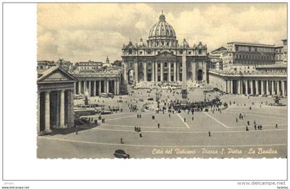 POSTAL  ROMA -  CIUDAD DEL VATICANO -PLAZA SAN PEDRO -LA BASILICA