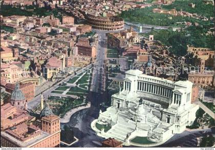 Roma Rom Altare della Patria Altar des Vaterlandes Denkmal Fliegeraufnahme