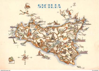 Sicilia IT Inselkarte