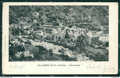 Aosta Lillianes PIEGHINE cartolina VK0854