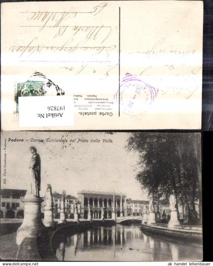 197826,Veneto Padova Padua Canale Ecilcloidale nel Prato della Valle