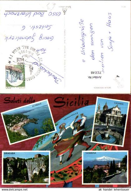 713148 Mehrbild AK Sicilia Pittoresca Acireale Catania Siracusa Taormina Italy