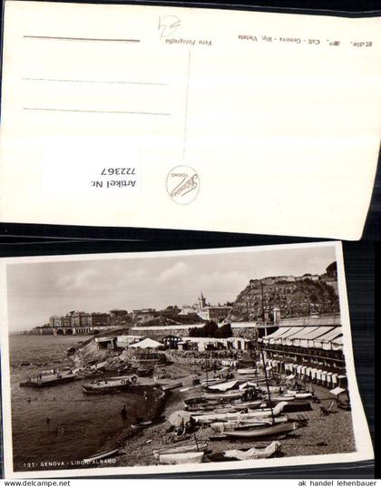 722367 Genova Lido D'Albaro M. Genua Les Alpes Strand Genua