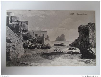 AK / Bildpostkarte Italien 1908 Capri - Marina piccola echt gelaufen! Verlag Edit. Brunner Como, Zürich