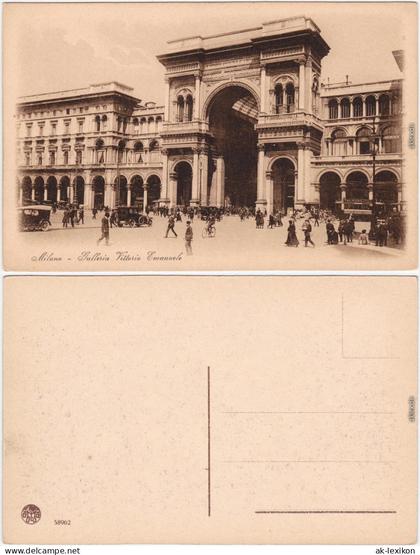 Ansichtskarte Mailand Milano Galleria Vittoria Emanuele 1914