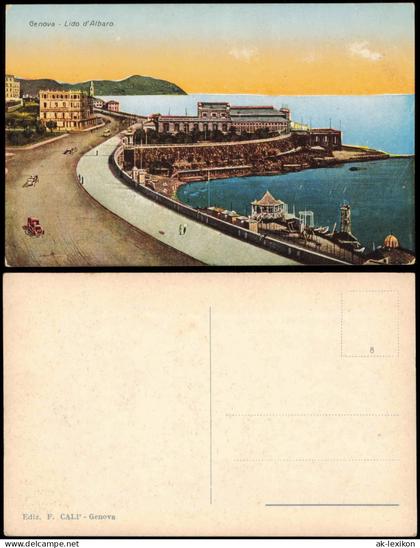 Cartoline Genua Genova (Zena) Stadtteilansicht Genova Lido d'Albaro 1910