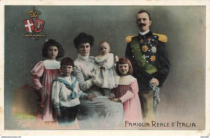 ITALIA * carte photo * famiglia reale d'Italia * famille royale royauté royalty roi king reine queen * italie italie