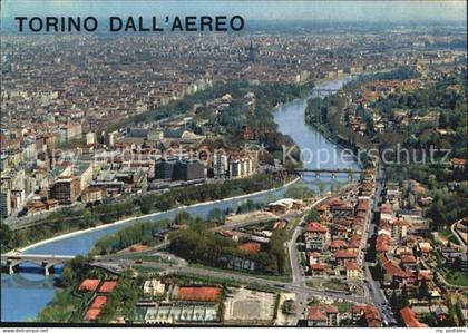 Torino Panorama e fiume Po dall aereo