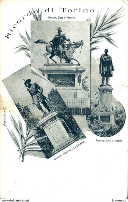 TORINO CITTÀ - Vedutine - Monumenti - La Marmoras, Bersaglieri - NV - #092 - Pieghe!!