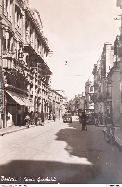 Cartolina - Barletta - Corso Garibaldi - 1955