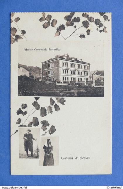Cartolina Iglesias - Casamento Scolastico - Costumi d'Iglesias - 1915