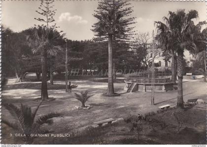 GELA - Giardini Pubblici - Foto Cartolina 1949