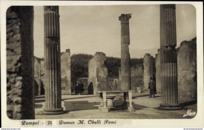 CPA Pompeji Pompei Campania, Ruinen, Säulen, Domus M. Obelli Firmi