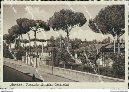 bn615 cartolina aversa baracche arnaldo mussolini 1942 provincia di caserta