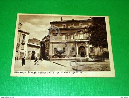 Cartolina Aversa - Piazza Normanno e Seminario Grande 1940
