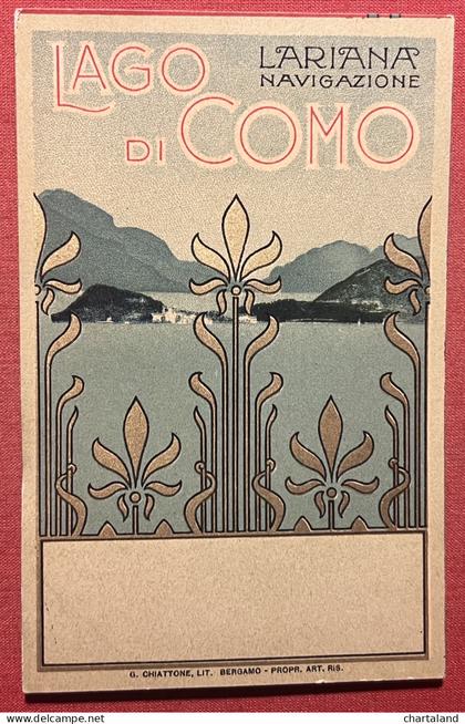 Cartolina - Lago di Como - Lariana Navigazione - 1900 ca.