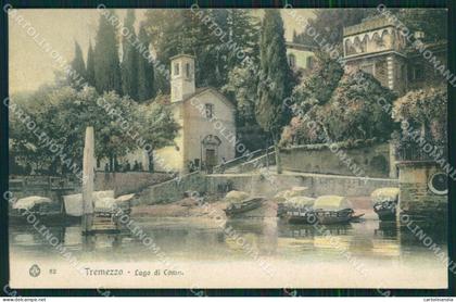 Como Tremezzo Lago di Como Barche cartolina MT2236