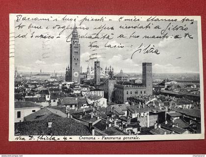 Cartolina - Cremona - Panorama Generale - 1935