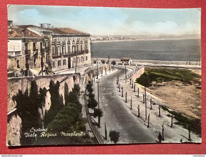 Cartolina - Crotone - Viale Regina Margherita - 1955
