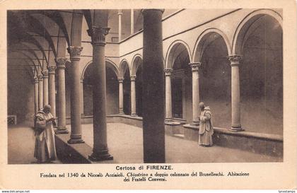 A807 Italy Certosa di Firenze Florence Abbey Monks vintage postcard