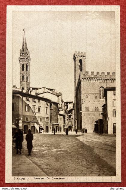 Cartolina - Firenze - Piazza S. Firenze - 1920 ca.
