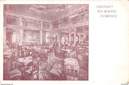 Italy Giacosa's Tea Rooms Florence Firenze vintage postcard